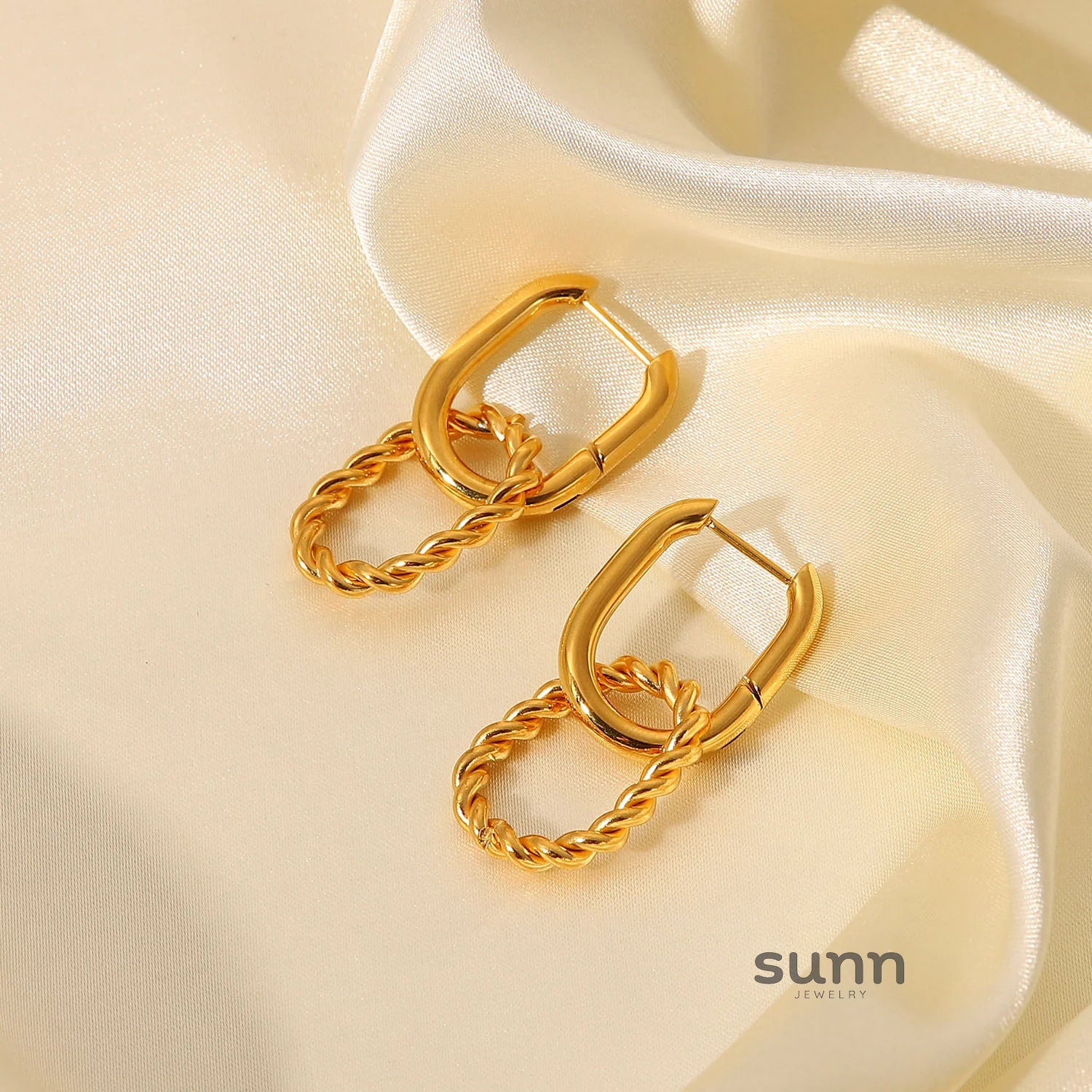 Ibtisam Twisted Hoop Earrings