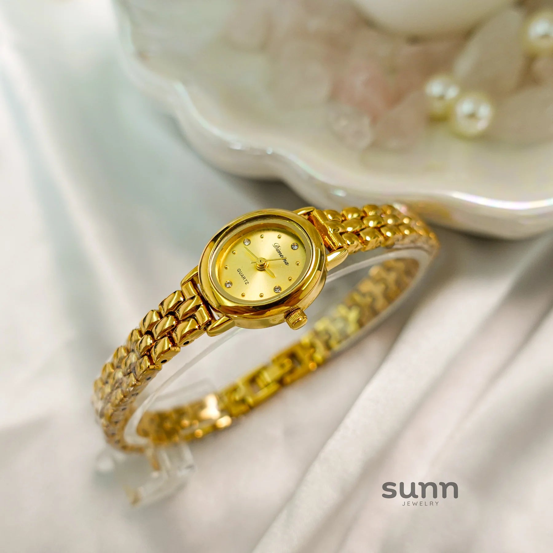 Ifrah Petite Leather Strap Watch