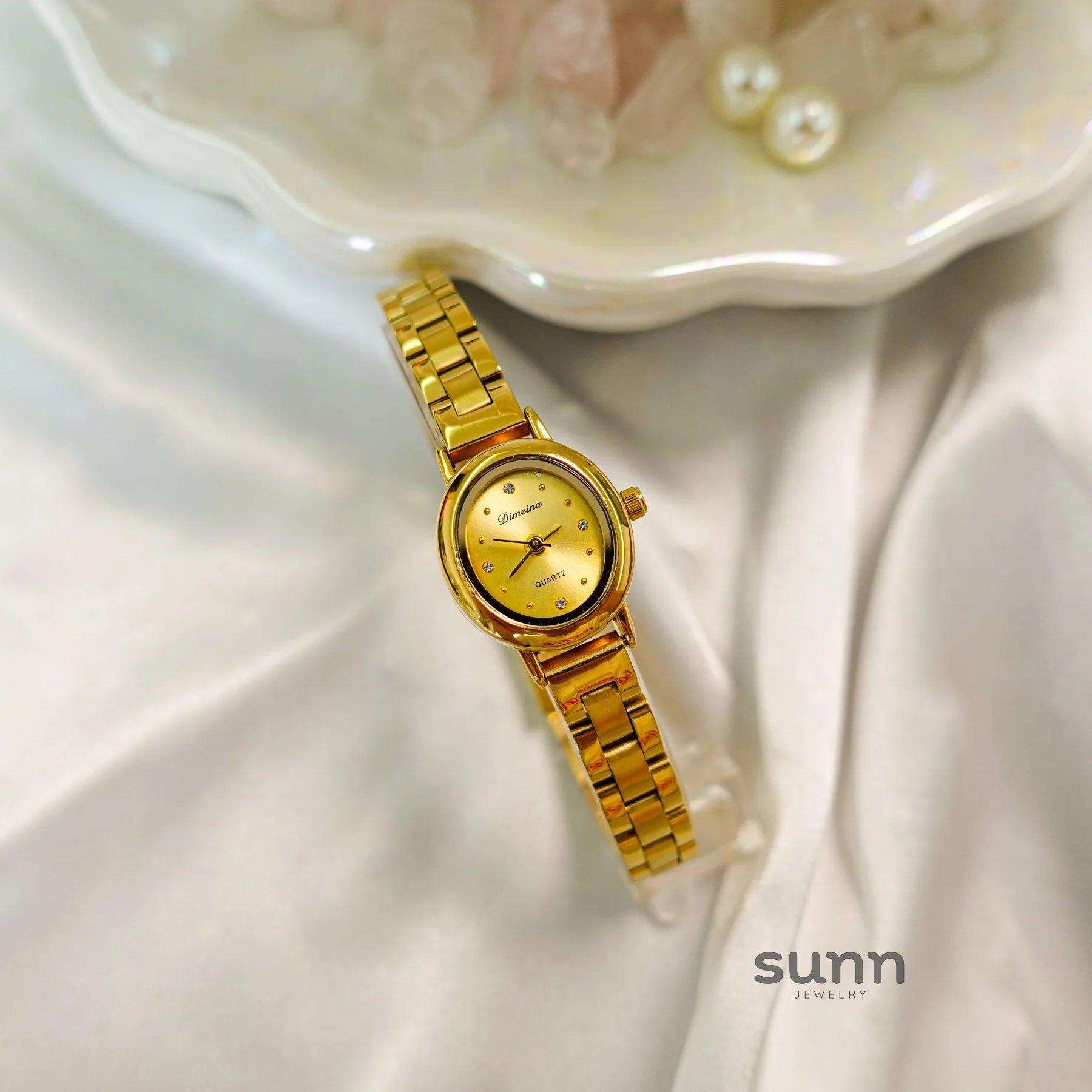 Ifrah Petite Leather Strap Watch