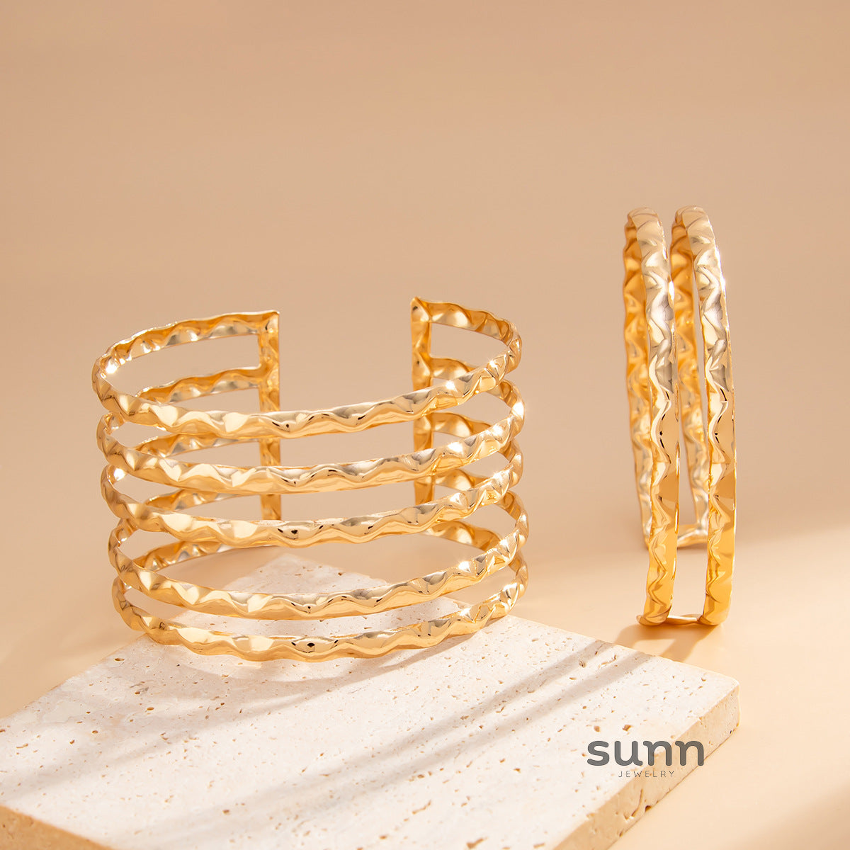 Ifrah Wave Cuff & Ring Set [YGWPZQSI]