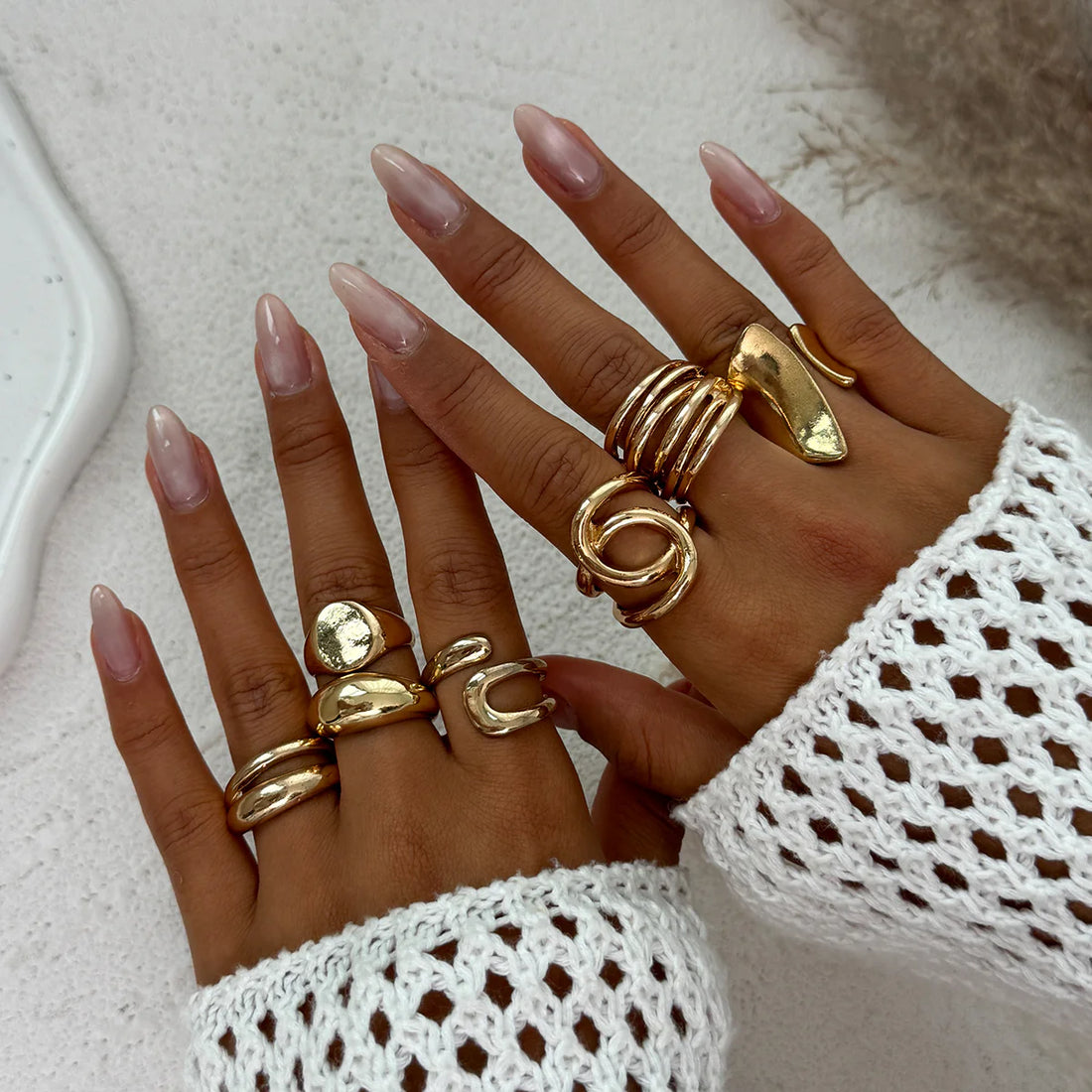 Ikram 7-Piece Stackable Ring Set