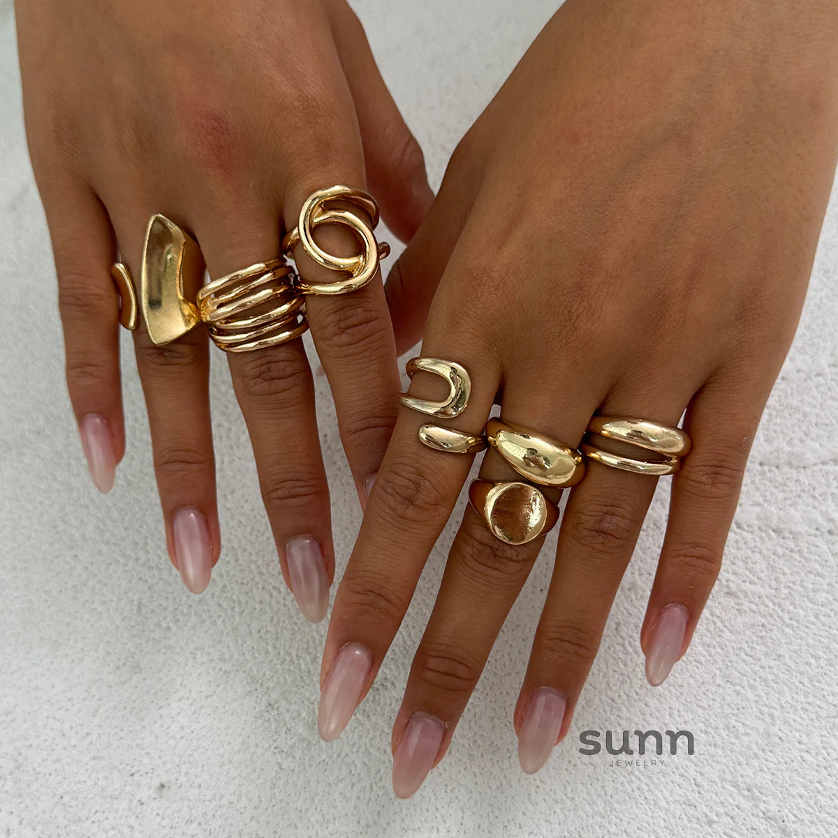Ikram 7-Piece Stackable Ring Set