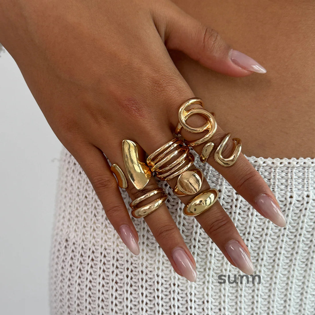 Ikram 7-Piece Stackable Ring Set