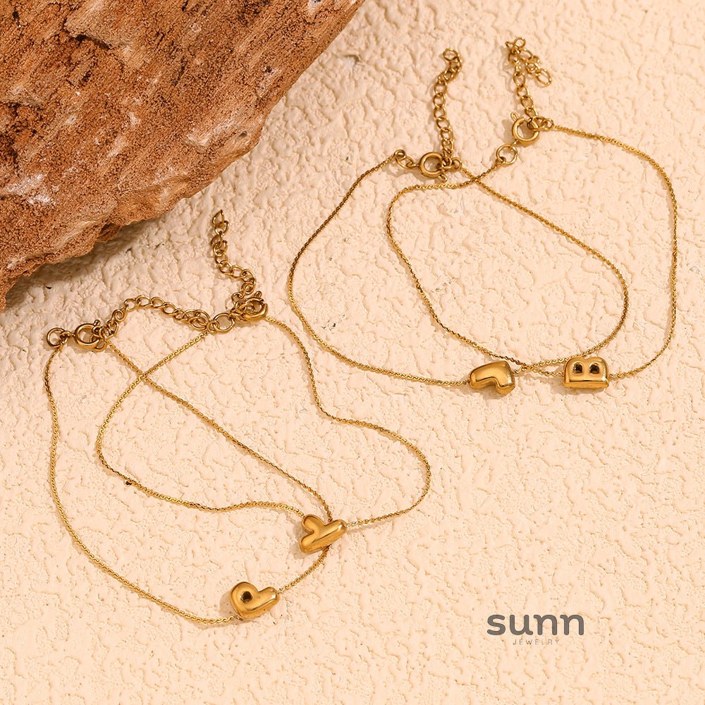 Ilah Bubble Letter Chain Bracelet [VANNH6LU]