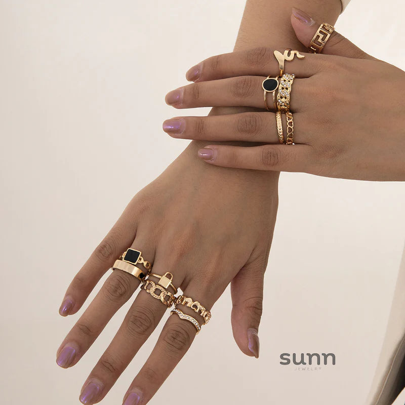 Ilah Gold Stacking Rings