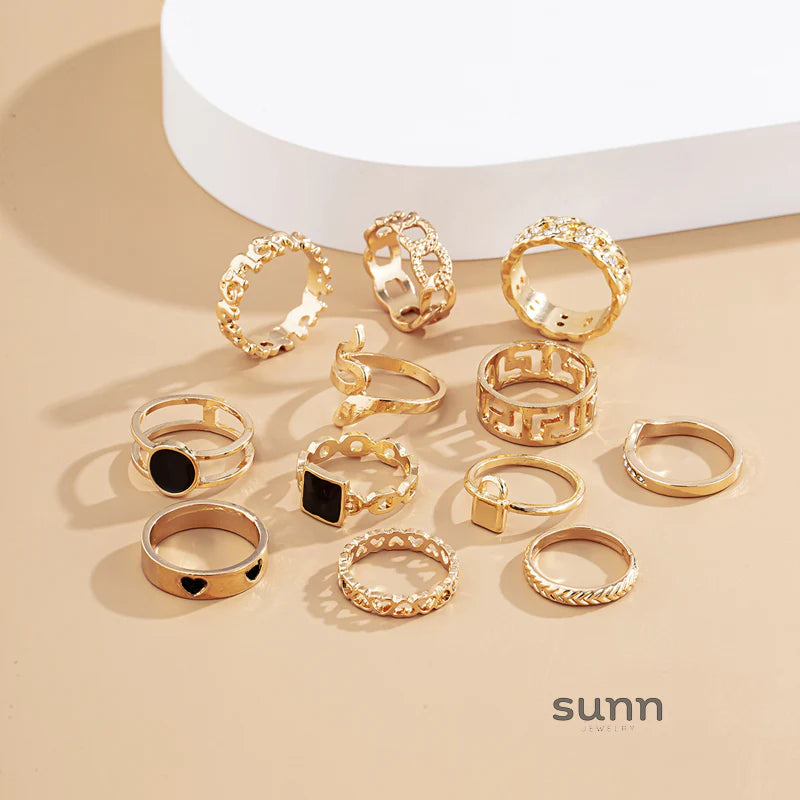 Ilah Gold Stacking Rings