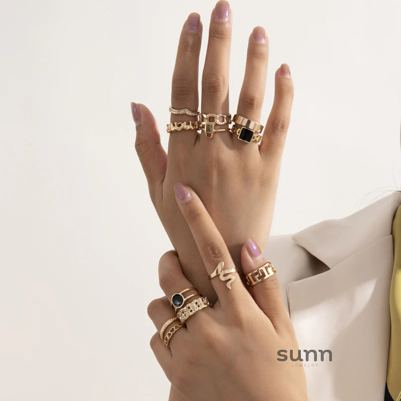 Ilah Gold Stacking Rings