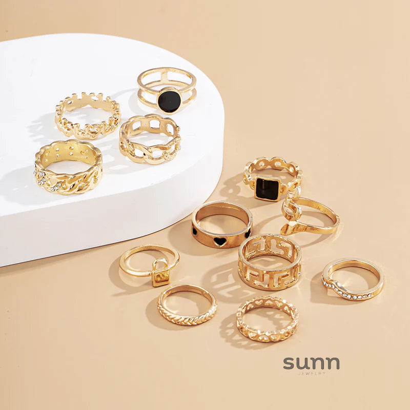Ilah Gold Stacking Rings