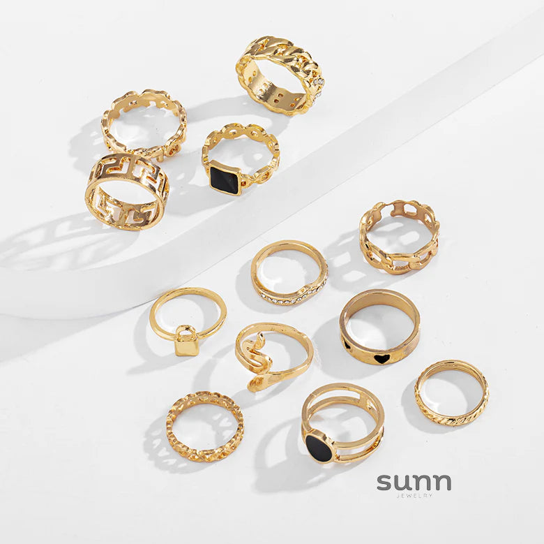 Ilah Gold Stacking Rings