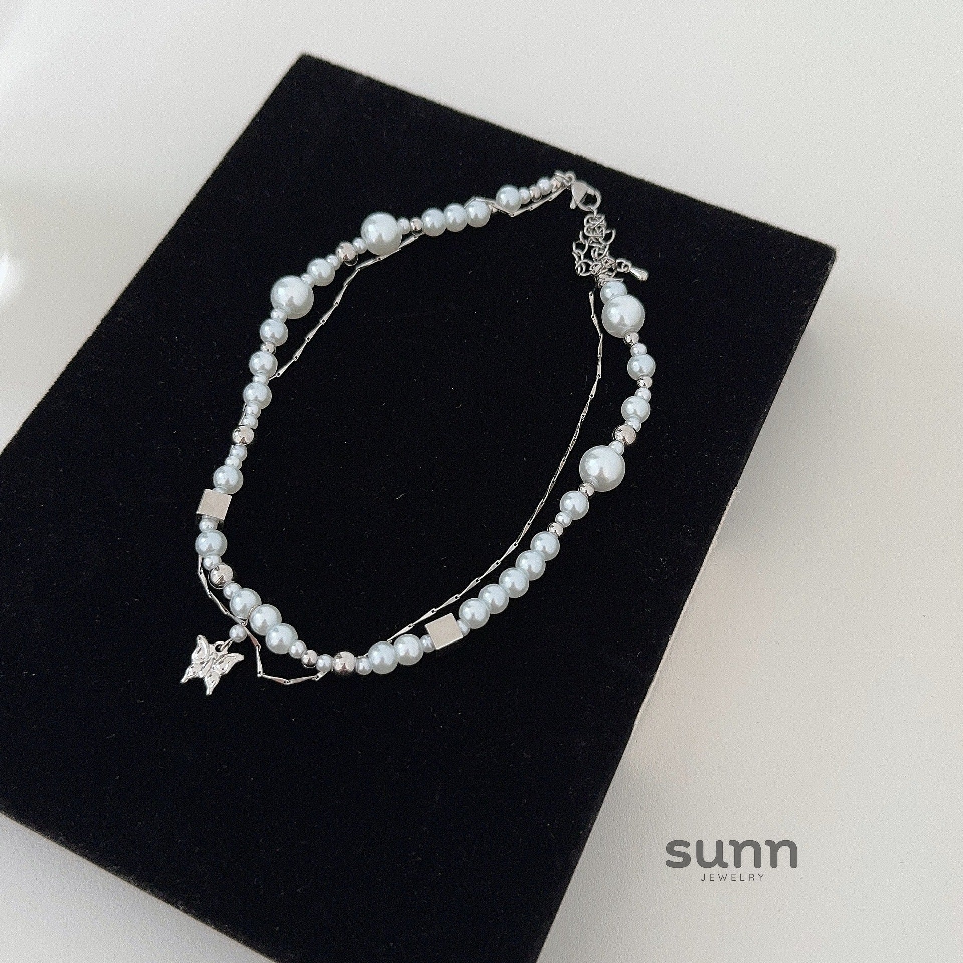 Ilhan Pearl Butterfly Necklace [N4IPLO7V]