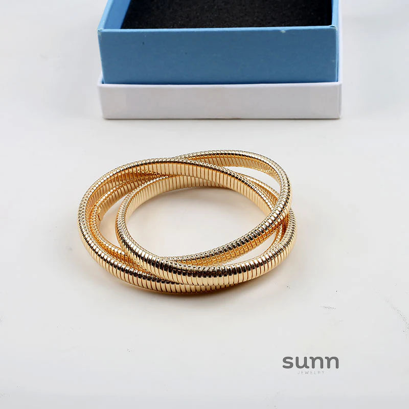 Ilyana Vintage Triple Coil Bracelet