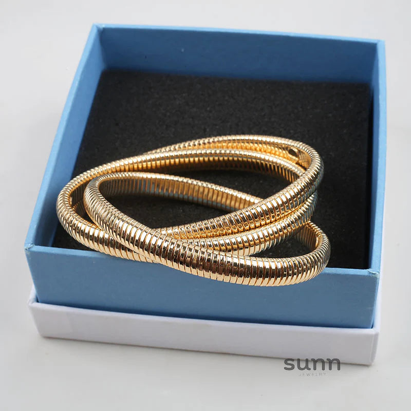 Ilyana Vintage Triple Coil Bracelet