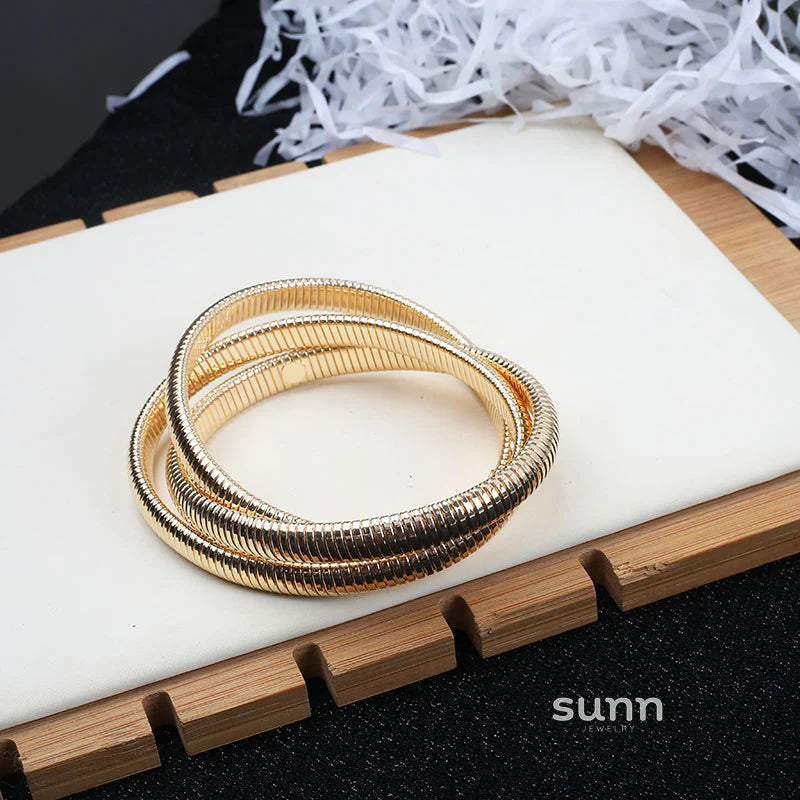 Ilyana Vintage Triple Coil Bracelet