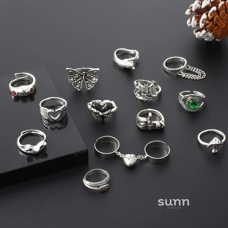 Imaan Delicate Butterfly Ring Set