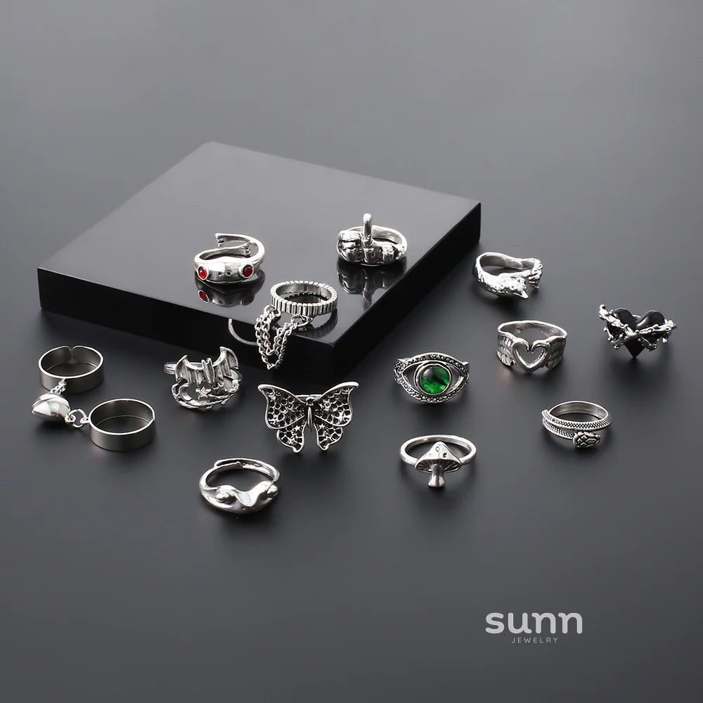 Imaan Delicate Butterfly Ring Set