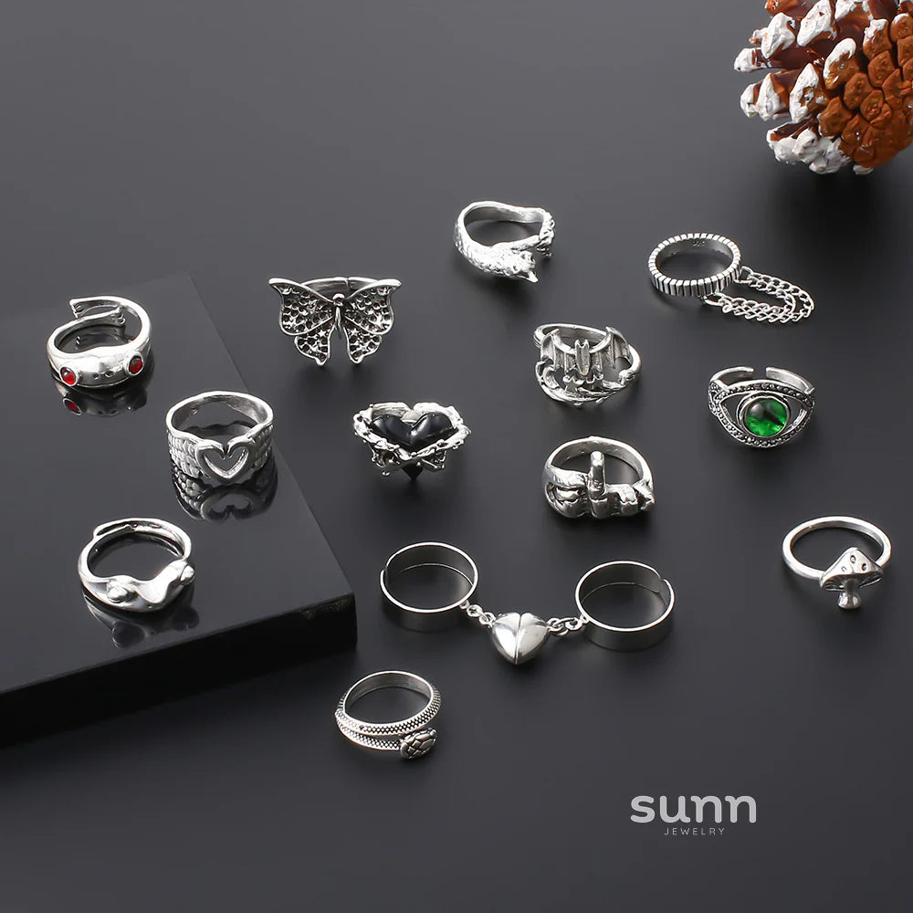 Imaan Delicate Butterfly Ring Set
