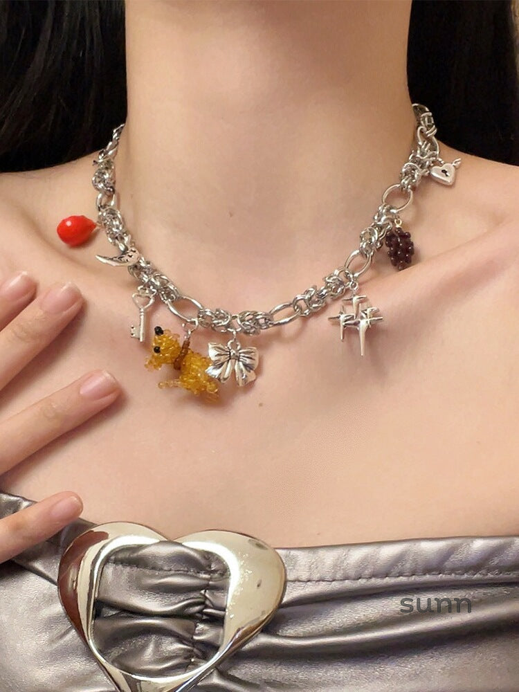 Imogen Puppy Charm Necklace [WGAR19N0]