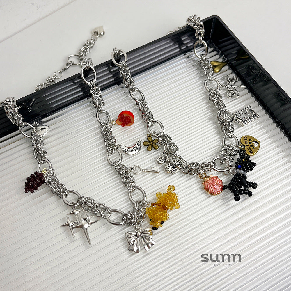 Imogen Puppy Charm Necklace [66FWOTWT]