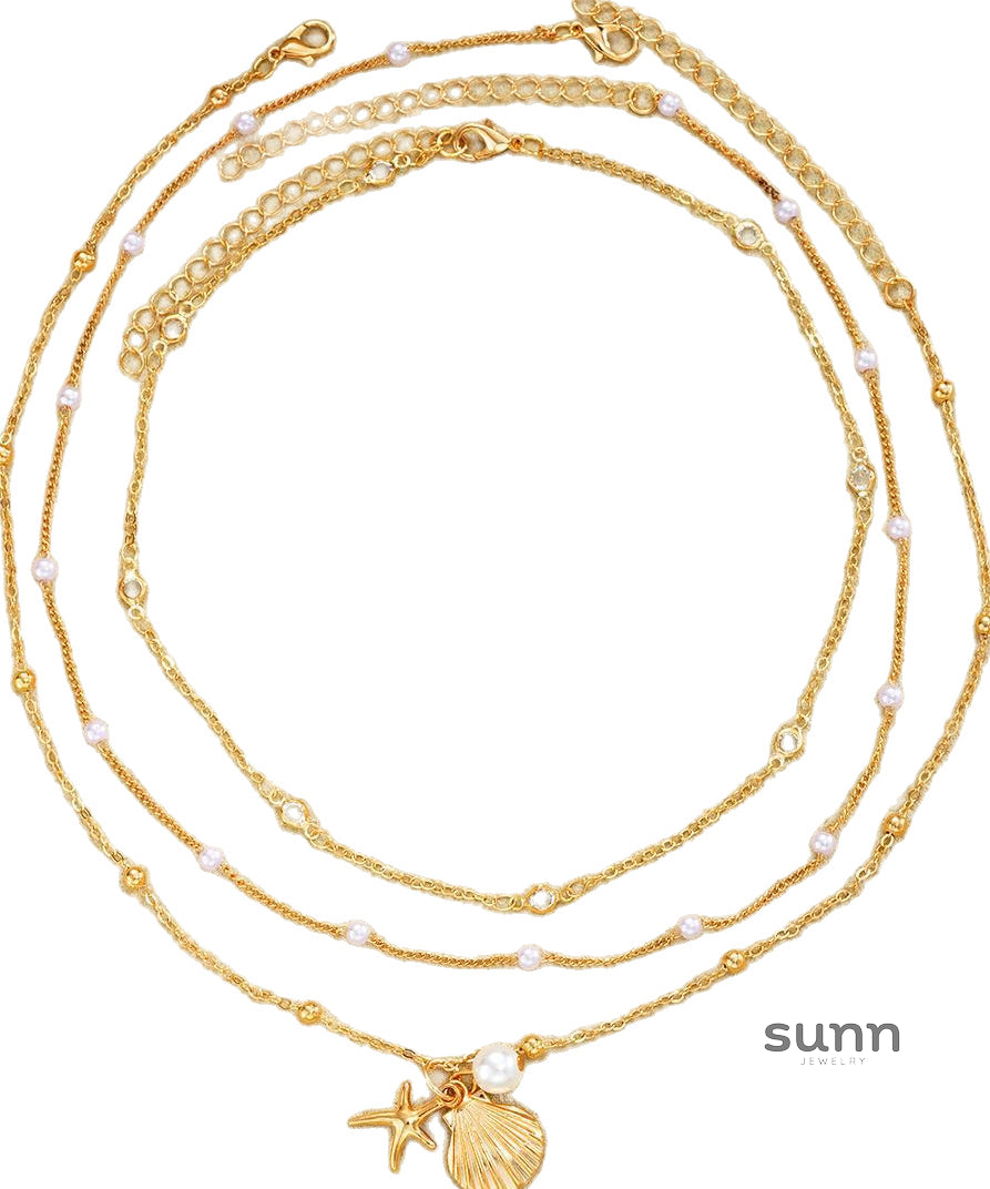 Inaaya Layered Shell Necklace [GU75M7X1]