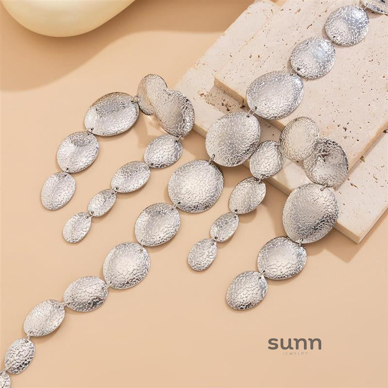Indy Textured Oval Jewelry Set [T1OMRVZE]