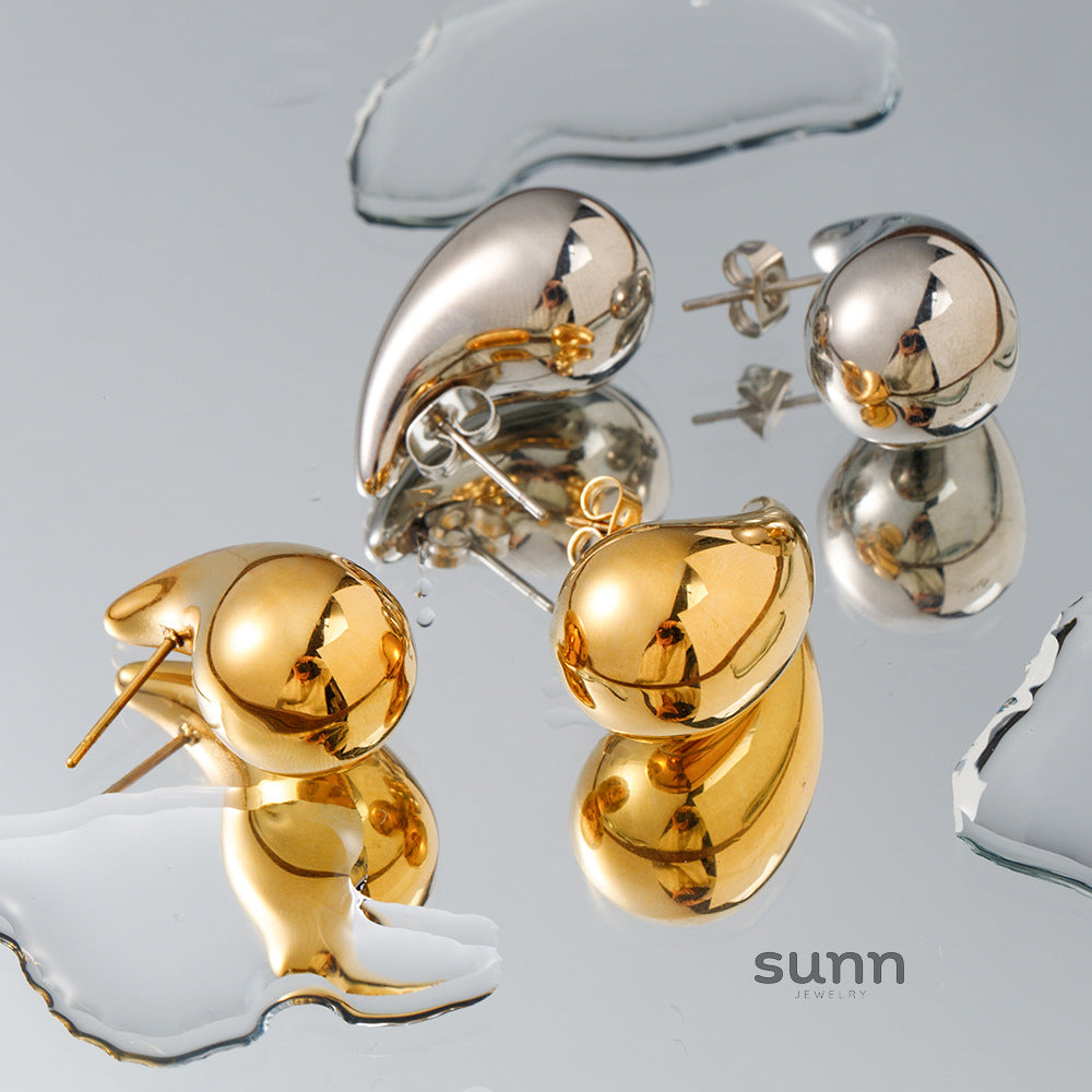 Indya Gilded Drop Earrings [STE5TA4L]