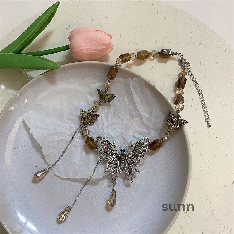 Infinity Y2K Butterfly Layered Necklace