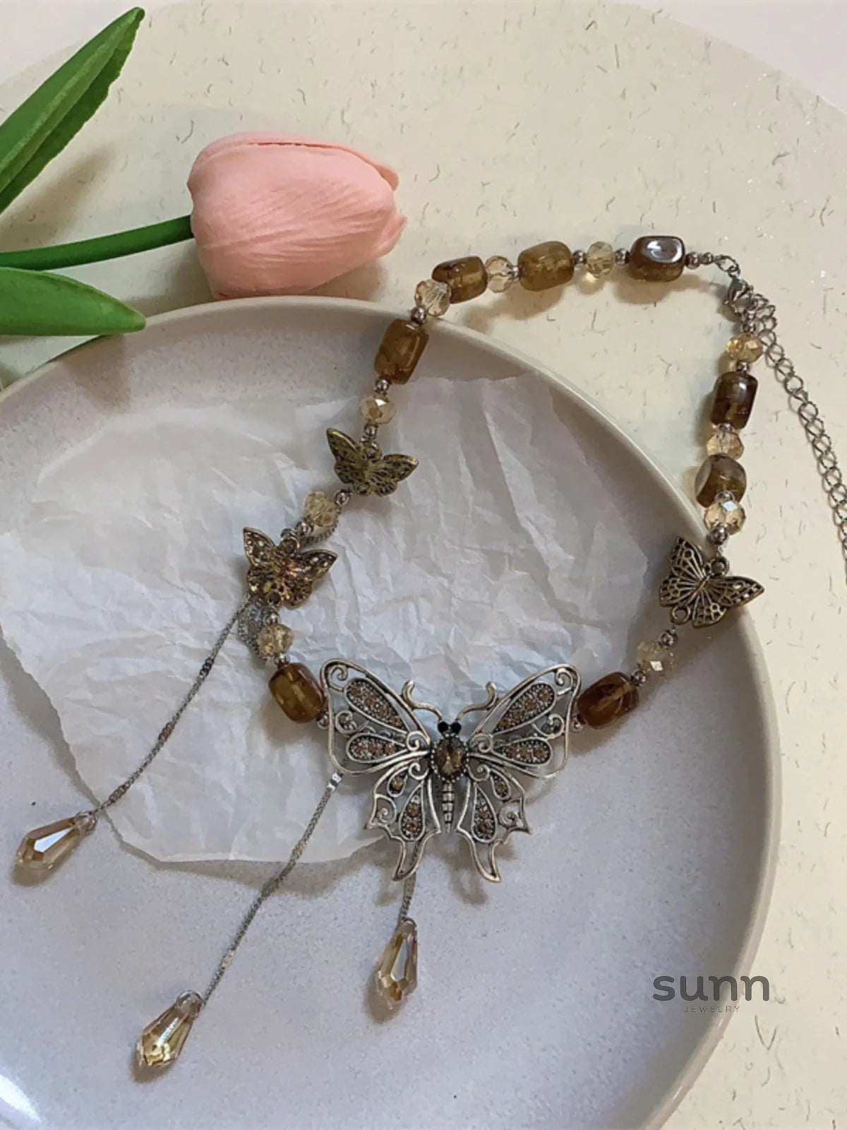 Infinity Y2K Butterfly Layered Necklace