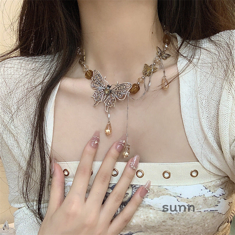 Infinity Y2K Butterfly Layered Necklace