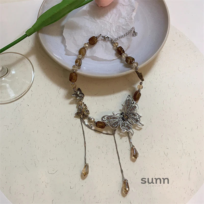 Infinity Y2K Butterfly Layered Necklace