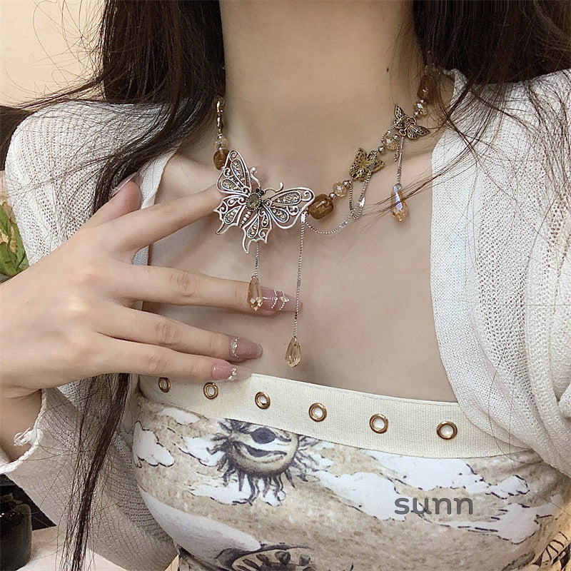 Infinity Y2K Butterfly Layered Necklace