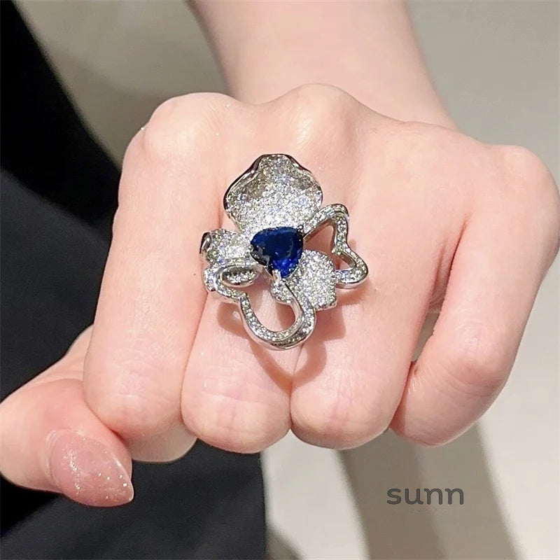 Irelyn Sapphire Blossom Set