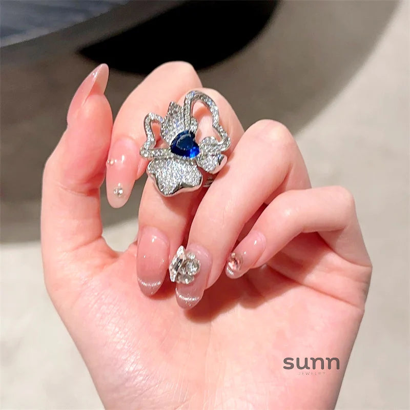 Irelyn Sapphire Blossom Set