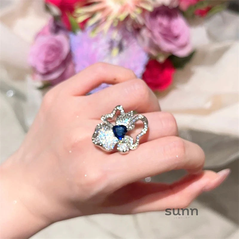 Irelyn Sapphire Blossom Set