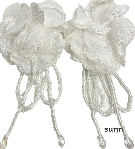 Irelynn Floral Bead Tassel Earrings [FQKM9USK]