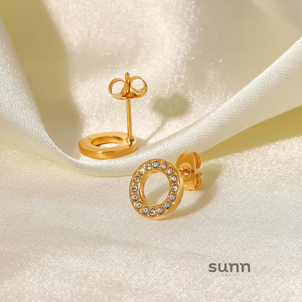 Irena Gold Zirconia Studs