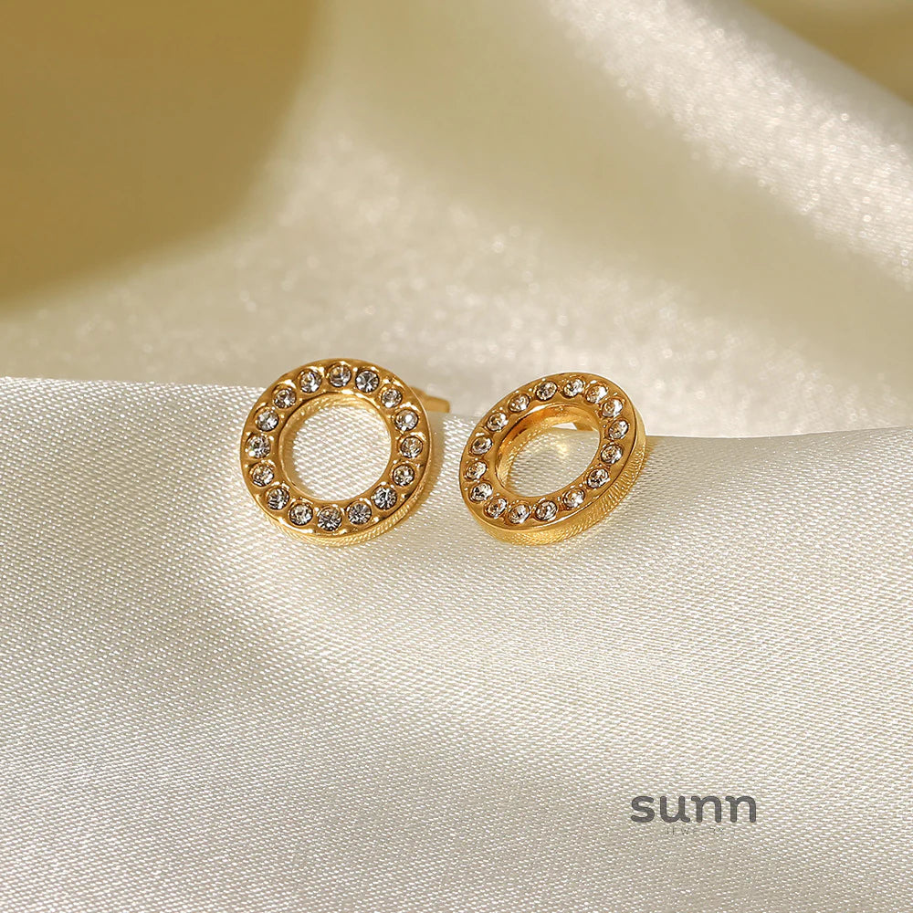 Irena Gold Zirconia Studs