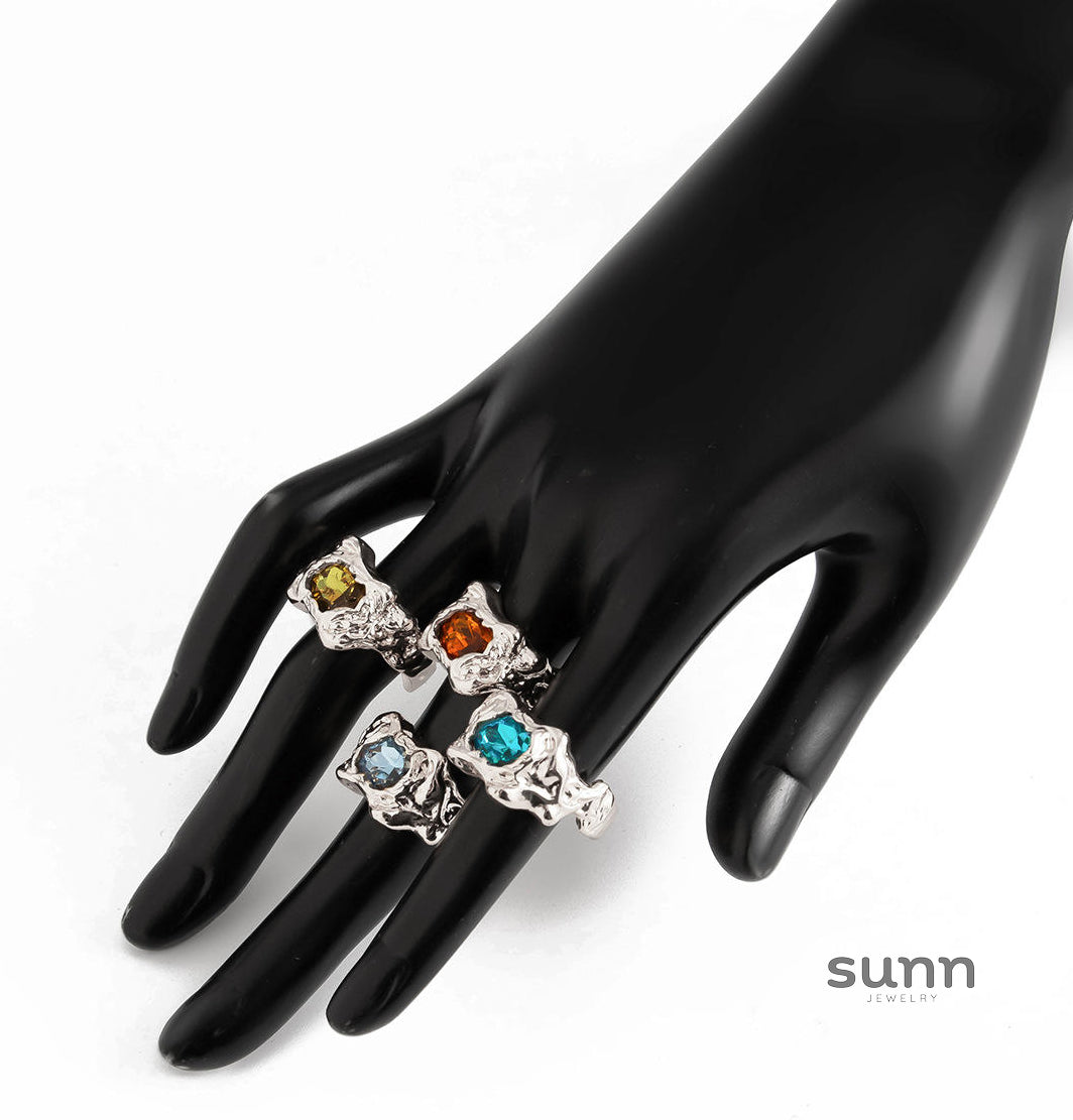 Isabel Liquid Metal Ring Set [MBSIAS25]