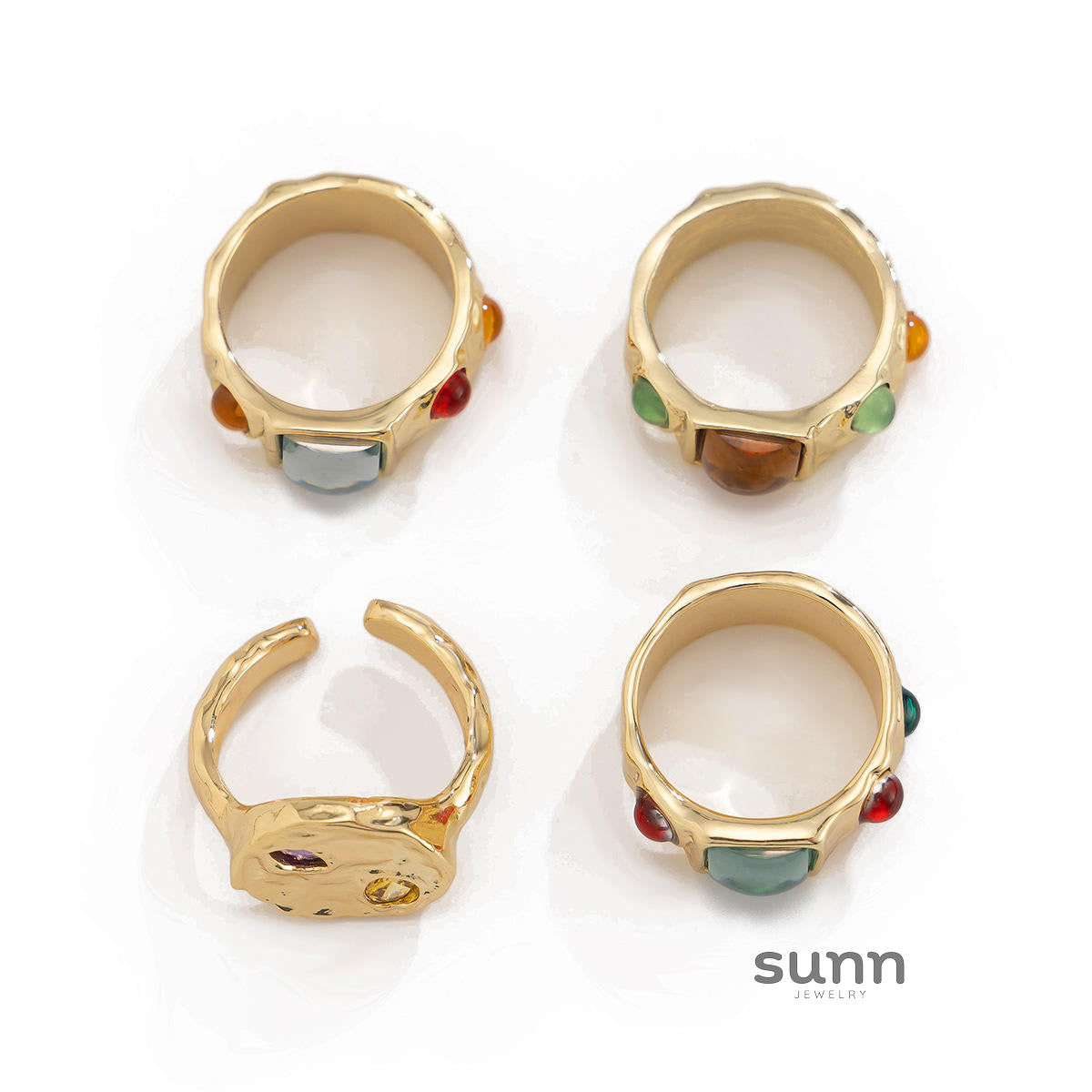 Isabel Liquid Metal Ring Set [O5WFWDQV]