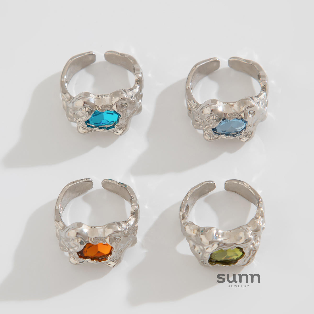 Isabel Liquid Metal Ring Set [07QWN3IZ]