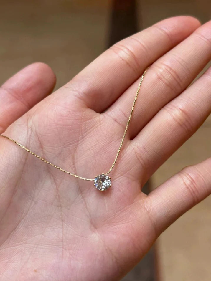 Isabellah Solitaire Zircon Necklace