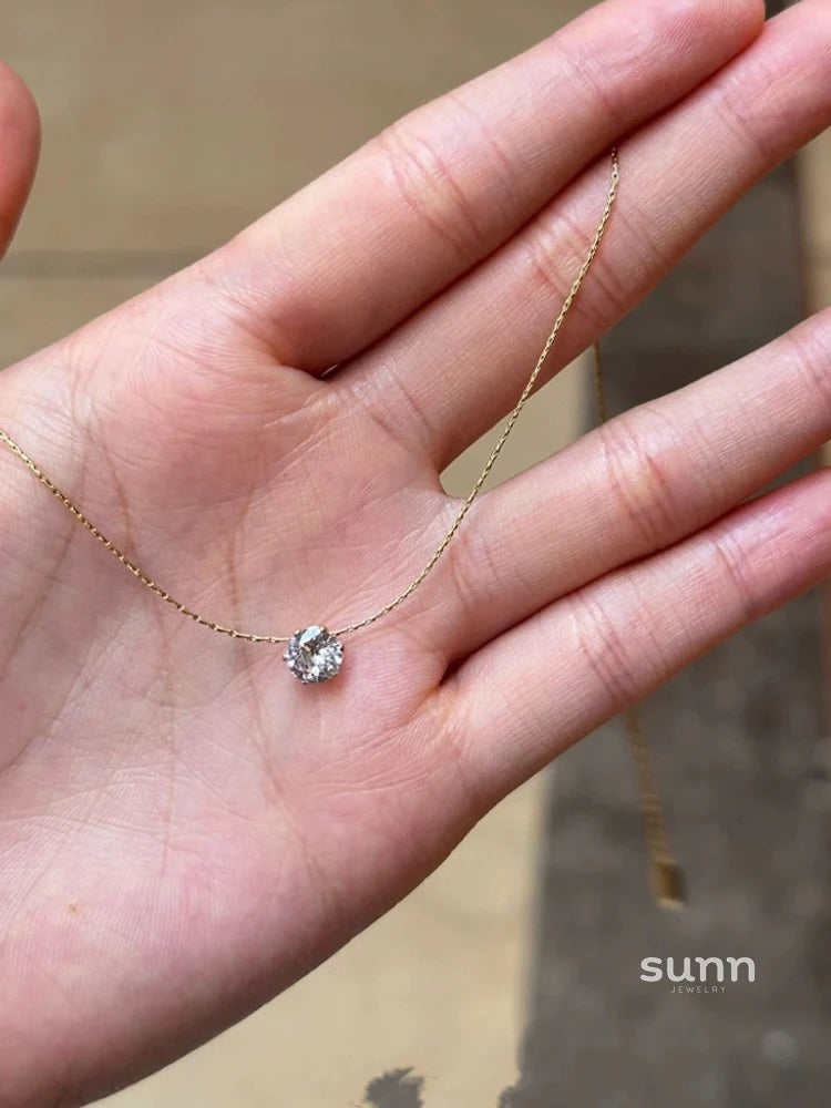 Isabellah Solitaire Zircon Necklace