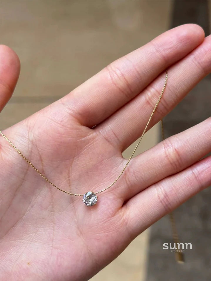 Isabellah Solitaire Zircon Necklace