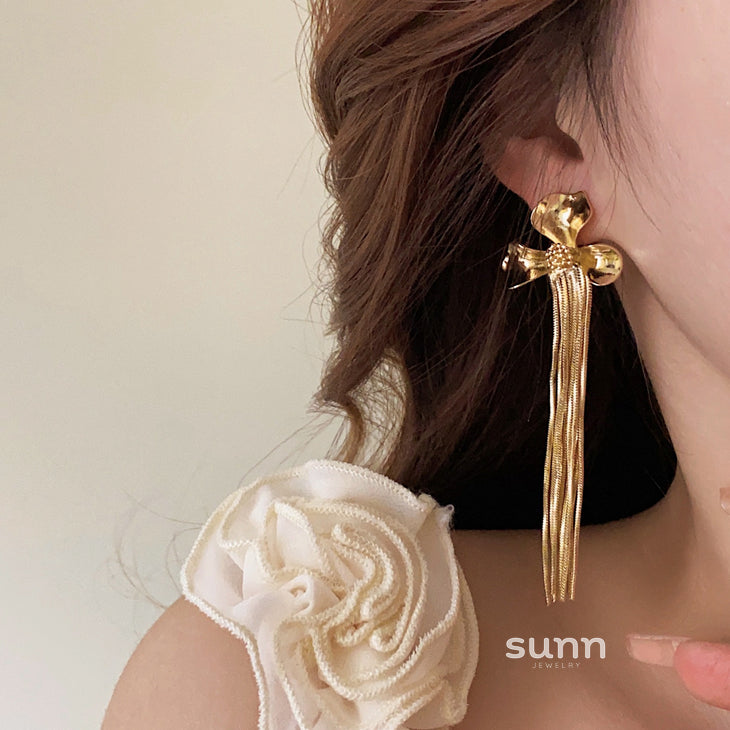 Isabelle Floral Tassel Earrings [DXL6TPC4]