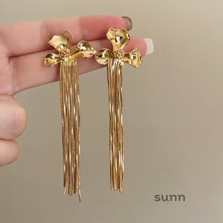 Isabelle Floral Tassel Earrings [DFAEU8PT]