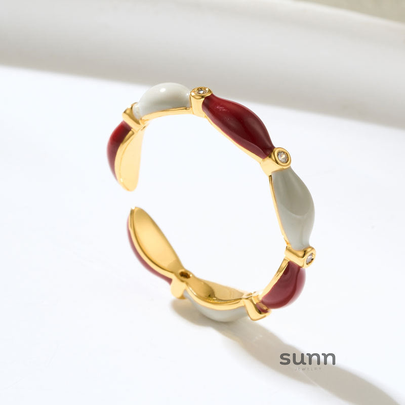 Isaura Dripped Enamel Pebble Ring [3OXWCMG4]