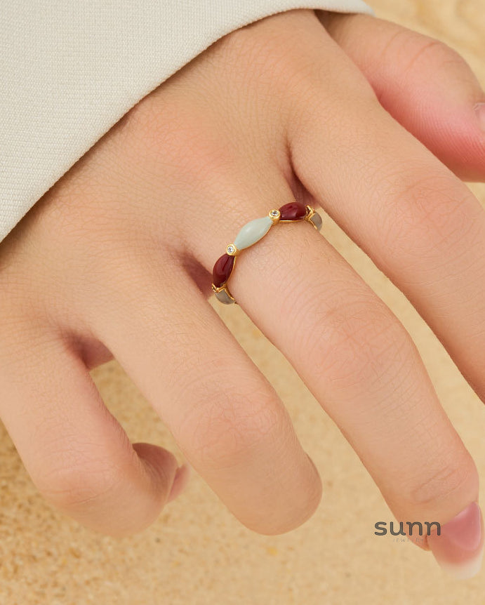 Isaura Dripped Enamel Pebble Ring [79CWVD0S]