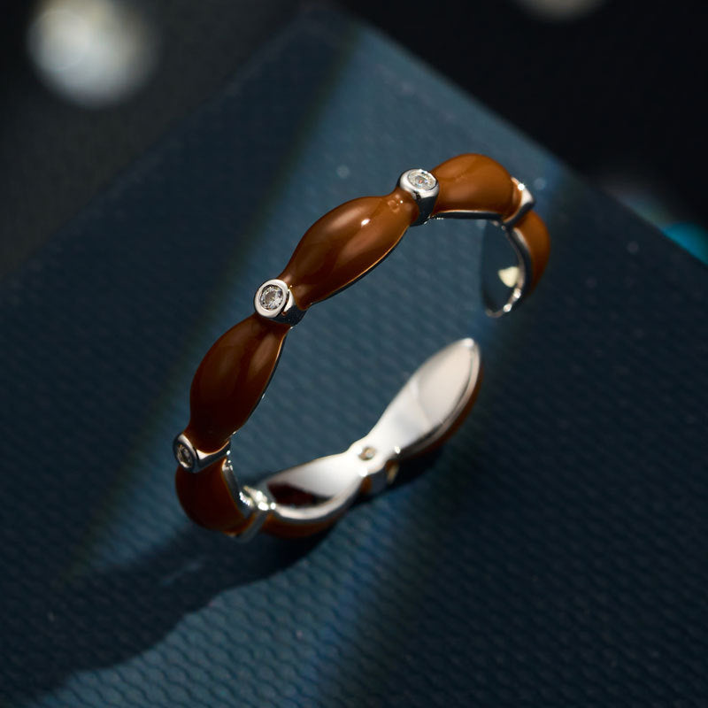 Isaura Dripped Enamel Pebble Ring [C206DTGE]