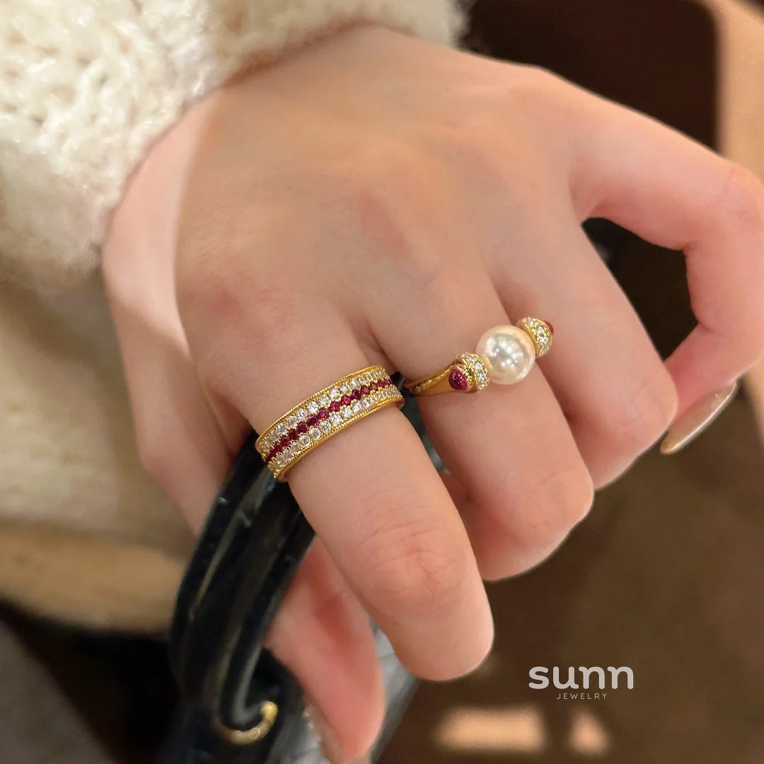 Isaura Ruby Gemstone Jewelry Set [PAVRK95Y]