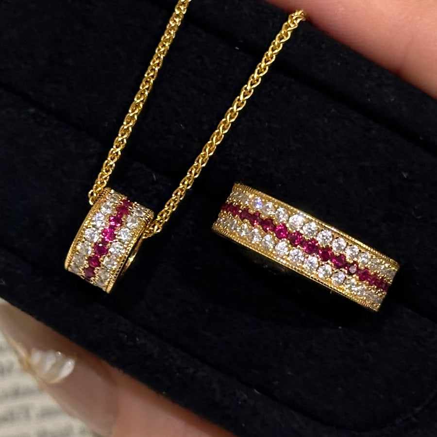 Isaura Ruby Gemstone Jewelry Set [JHKZCE7U]