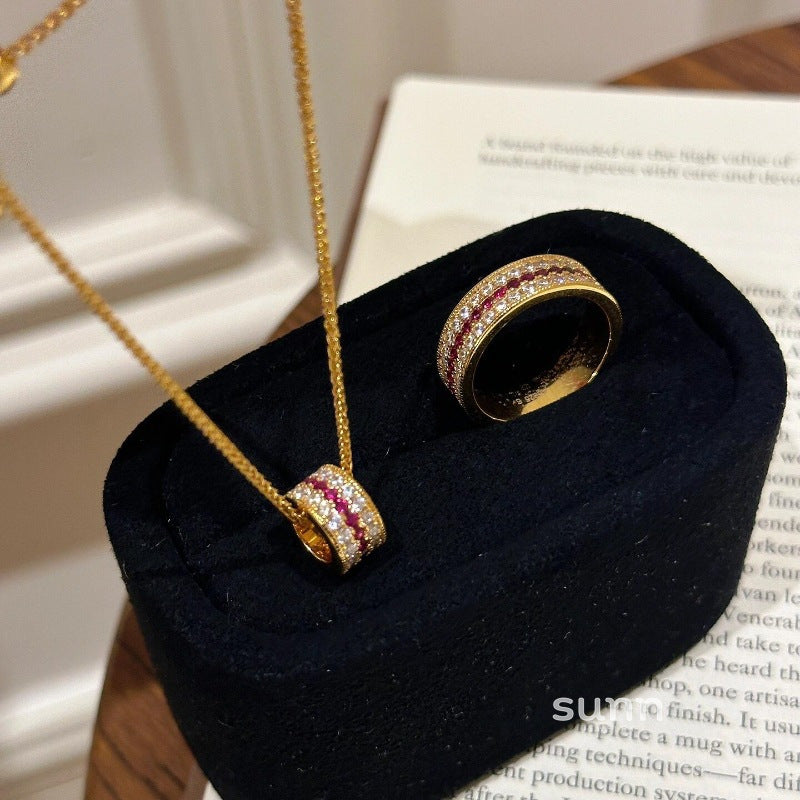 Isaura Ruby Gemstone Jewelry Set [R4OHRNW8]